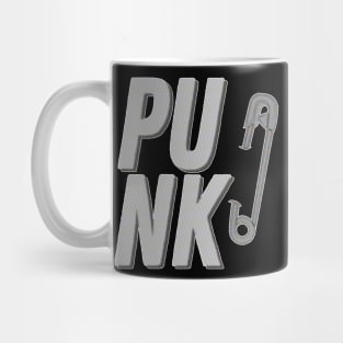 Punk - Safety Pin Typography Design Mug